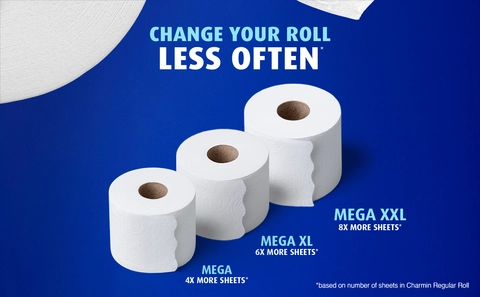 Charmin Ultra Soft Mega Toilet Paper, 2-ply, White, 224