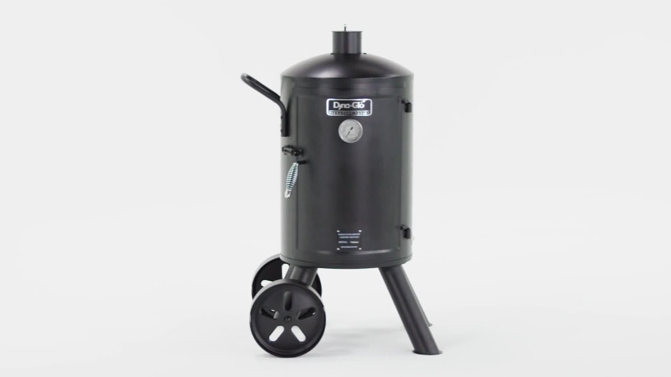 thumbnail video image 2 of Dyna-Glo Signature Series Heavy-Duty Vertical Charcoal Smoker, 2 of 10