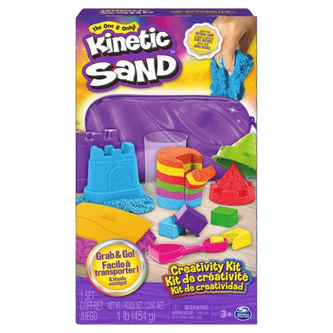 Kinetic Sand Kids Play Mix Tool Creativity 1lb Kit - Walmart.com