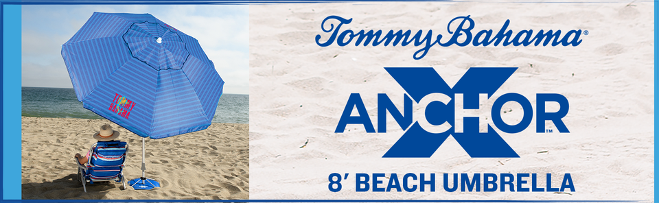 Tommy Bahama Anchor X 8 foot beach umbrella.