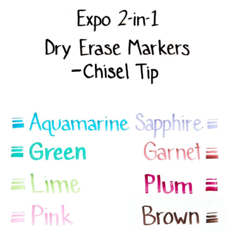 Expo Dual Ended Dry Erase Marker Set 8 Colors