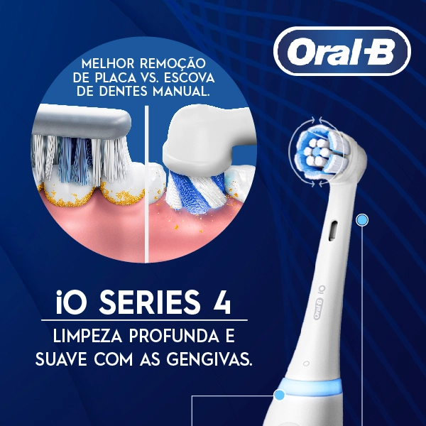 Escova Elétrica Oral B iO Series 4 Branca 100-240V Sensor de