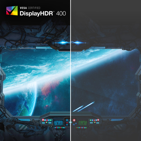 VESA certificated DisplayHDR™ 400