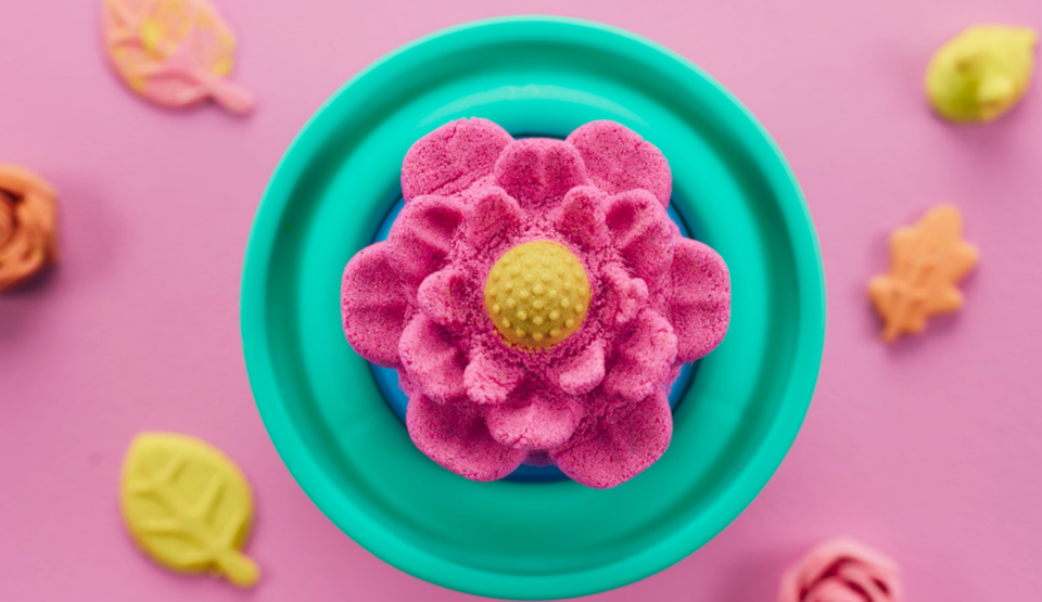 thumbnail video image 3 of Kinetic Sand SquishBlossom Blooming Flower, 8oz Sand, Pot & Molds, Gifts for Mom & Kids, 3 of 13