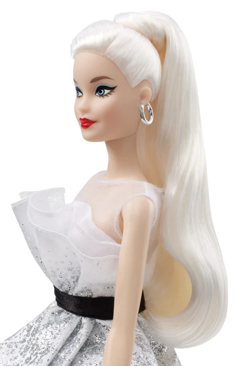 barbie様 Mattel Barbie 60th Anniversary Doll, Blonde Hair, Silvery