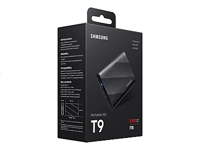 Samsung 1TB T9 Portable SSD USB 3.2 Gen 2x2 Solid State Samsung 1TB T9 Portable SSD USB 3.2 Gen 2x2 Solid State