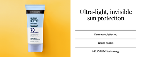 Neutrogena sunscreen, ultra light invisible sun protection, sun screen