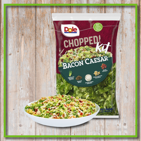 Marketside Caesar Bacon Chopped Salad Kit, 10.2 oz Bag, Fresh 