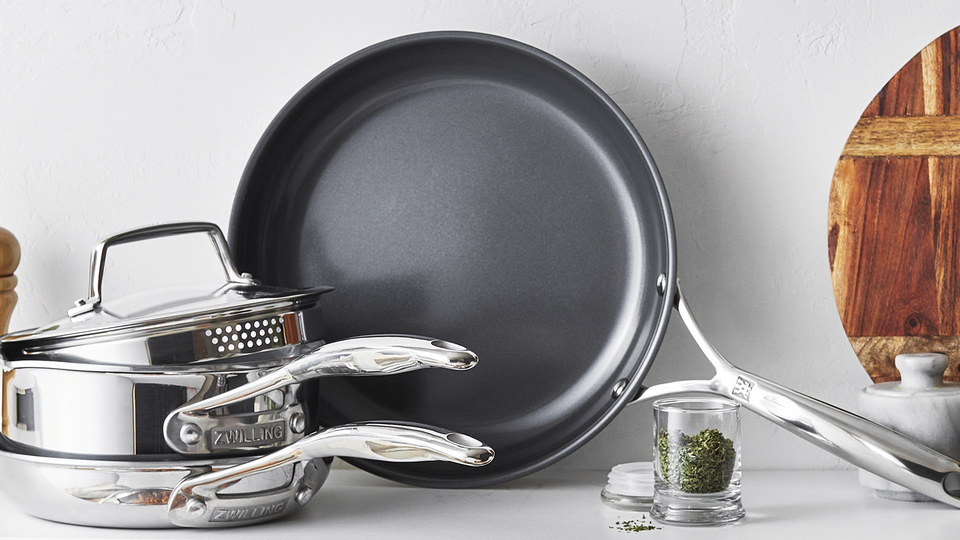 thumbnail video image 2 of ZWILLING Energy Plus 10-pc Stainless Steel Ceramic Nonstick Cookware Set, 2 of 6