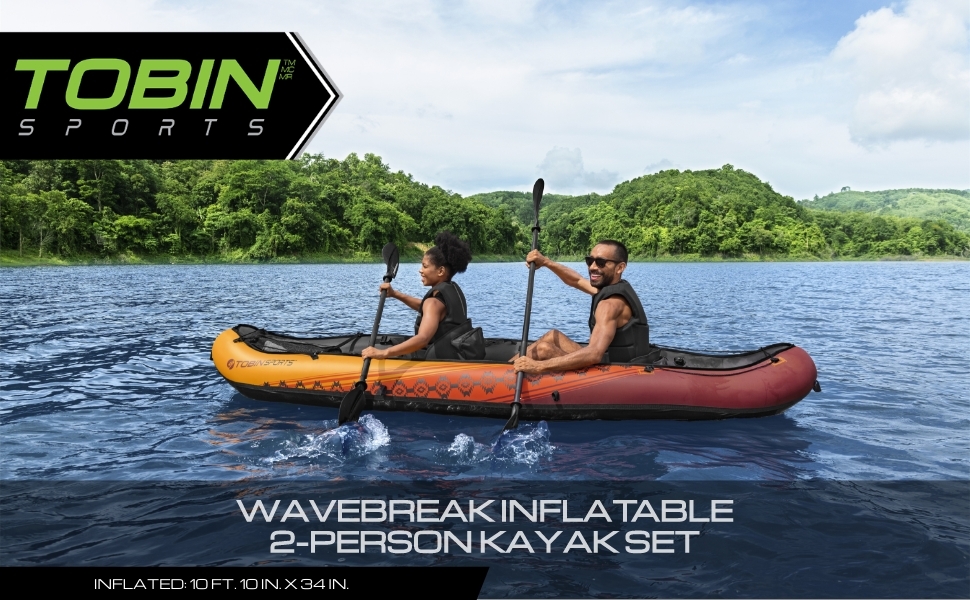 Tobin Sports Wavebreak Inflatable 2person Kayak Homesmartcamera
