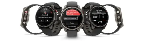 Garmin fenix 8 Sapphire 51mm GPS Smartwatch, Carbon Gray DLC TT
