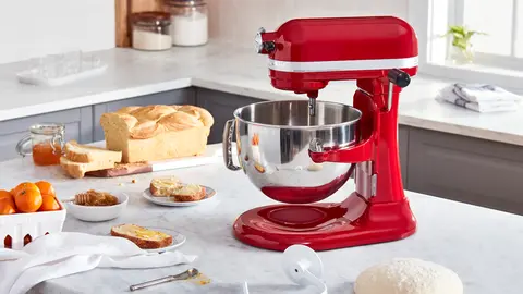 KitchenAid - 7 Quarts Bowl Lift Mixer in Red - KSM7586PCA