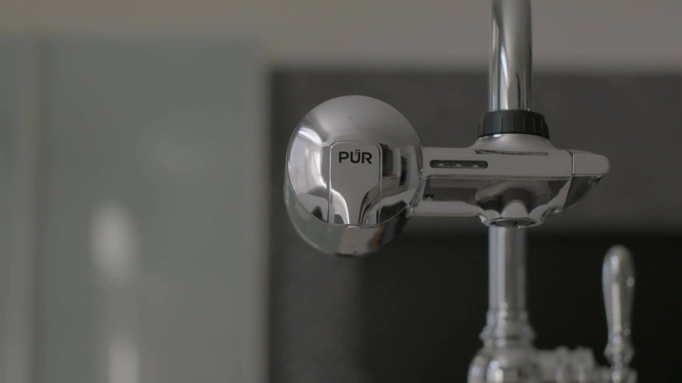PUR PLUS Faucet Mount Water Filtration System, Chrome, PFM400H