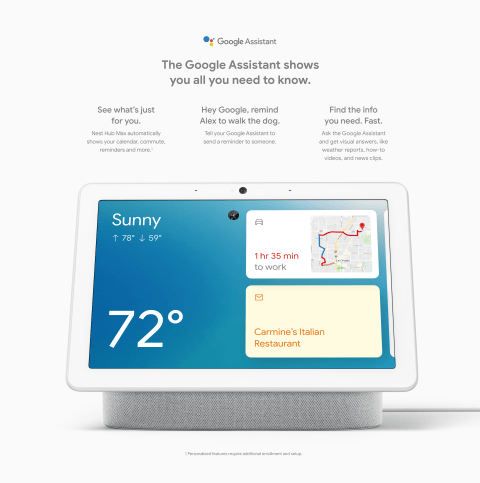 Google Nest Hub Max with 10