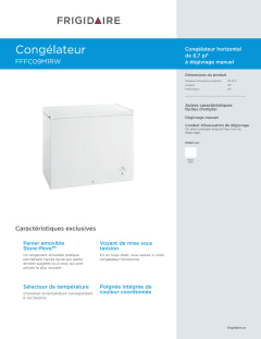 frigidaire 8.8 cf lffc09m5hw