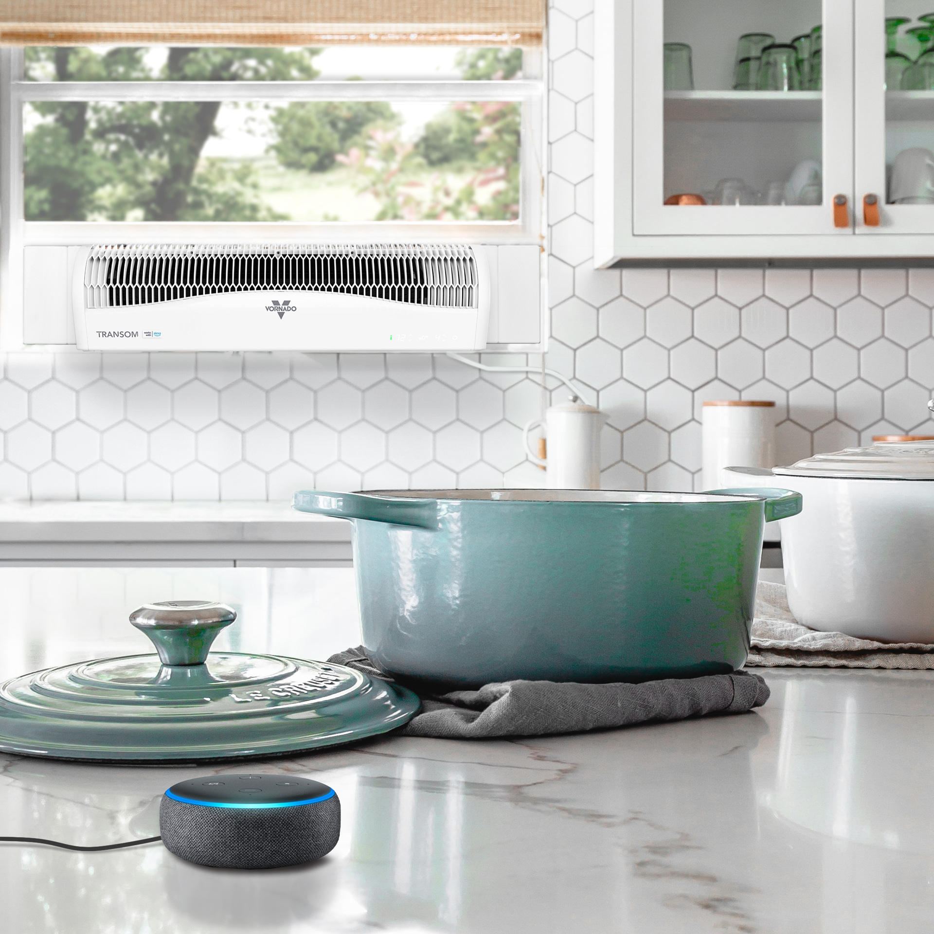 Vornado TRANSOM 4 Speed Window Air Circulator Fan with Remote Control Homesmartcamera