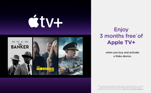 3 Months free of Apple TV+