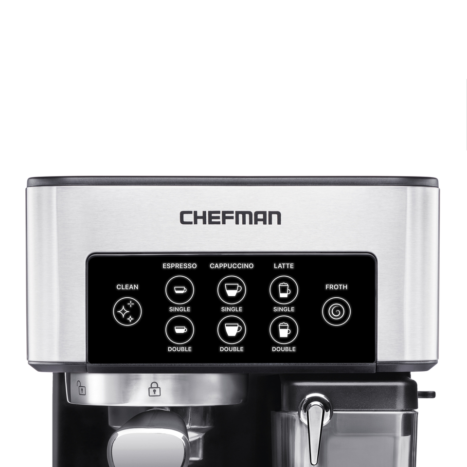 Chefman 7.6 Cup Brew Single and Double Shot Stainless Steel 6-in-1