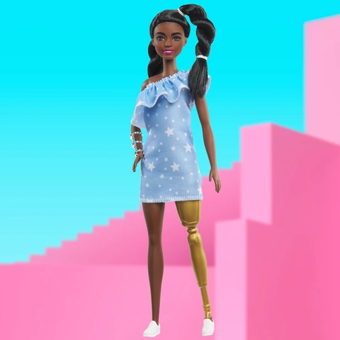 Barbie Fashionistas Doll #146 with 2 Twisted Braids & Star