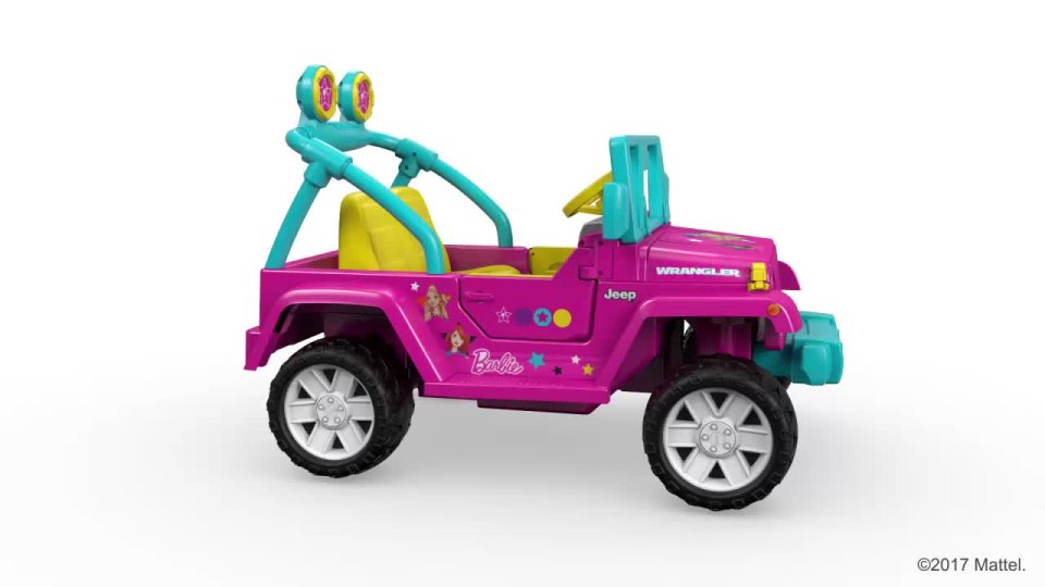 Fisher-Price Power Wheels Barbie Jeep Wrangler: Kids Ride-On