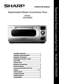 Sharp 0.5 Cu. Ft. 9 Slice Superheated Steam Countertop Oven