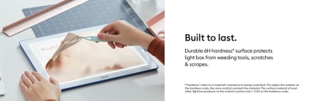 Cricut BrightPad Go(29.2 cm x 22.8 cm),Flexible LED Light,Five Brightness  Settings Up to 4200 Lumens,Cordless and Portable Drawing Light Pad for