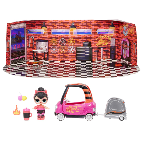 L.O.L. Surprise! Furniture B.B. Auto Shop, Spice Doll, Mini Car
