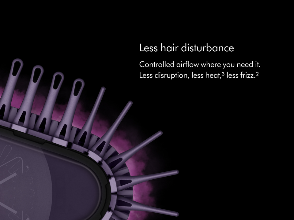 Controlled airflow where you need it.  Less disruption, less heat, less frizz.
