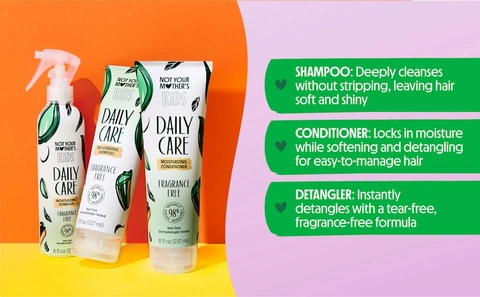 kids daily care moisturizing shampoo for kids fragrance free tear free kids haircare for all hair types kids curly