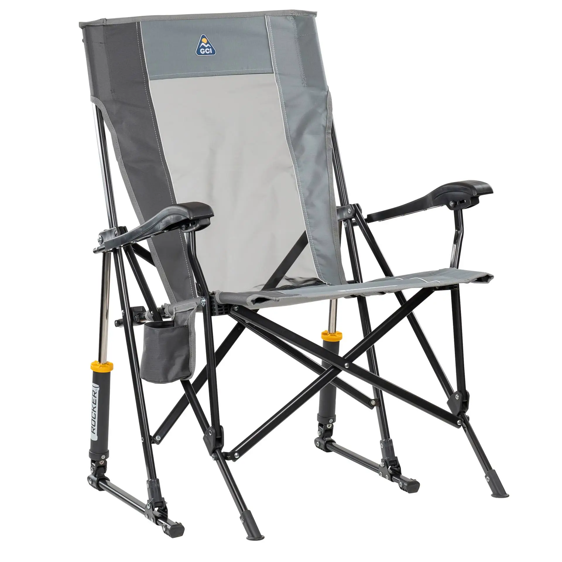 GCI Outdoor RoadTrip Rocker Foldable Rocking Camp Chair, Indigo