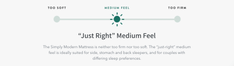 “Just Right” Medium Feel