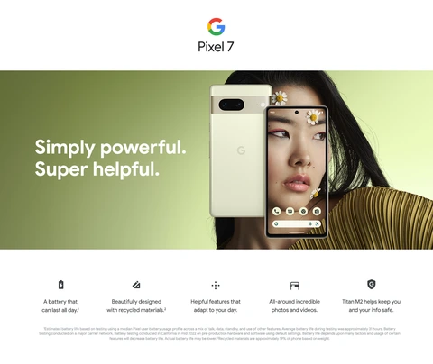Google Pixel 7 128GB (Unlocked) Lemongrass GA03943-US - Best Buy