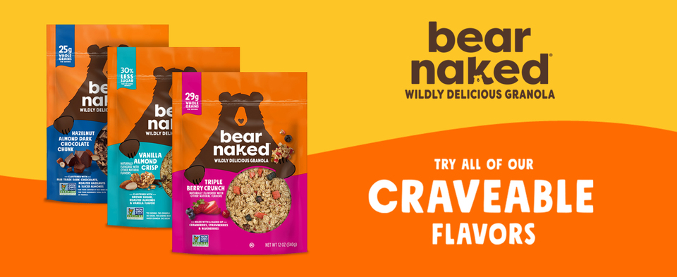 thumbnail video image 2 of Bear Naked Peanut Butter Granola Cereal, Good Source of Fiber, Whole Grain Snacks, 12 oz, 2 of 13