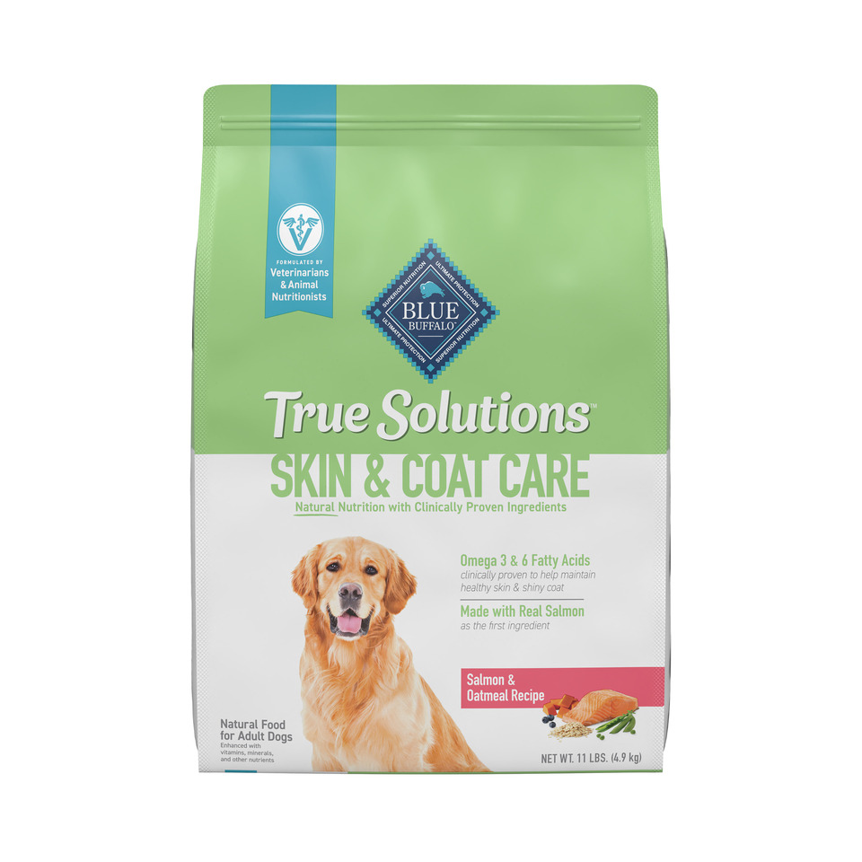 thumbnail video image 2 of BLUE True Solutions Perfect Skin & Coat Adult Dog Dry Food, Salmon, 11-lb., 2 of 13