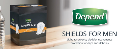 Depend Shields Incontinence Liners for Men - Light Absorbency - 58's