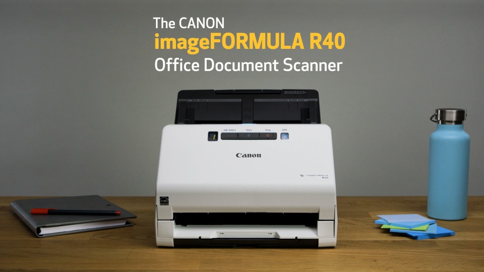 Canon imageFORMULA R40 Office Document Scanner with Feeder, White ...