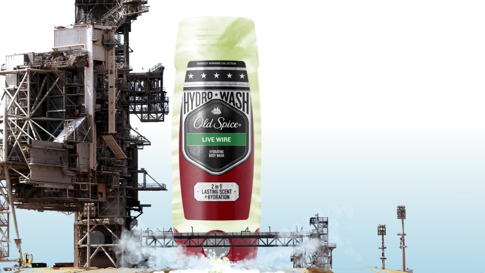 thumbnail video image 2 of Old Spice Hydro Wash Body Wash for Men Hardest Working Collection Live Wire, 16 oz, 2 of 6