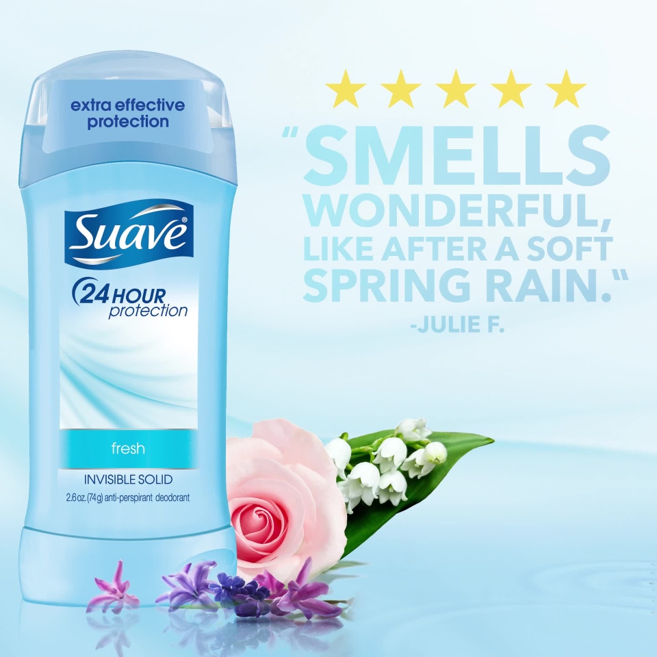 Suave Deodorant Antiperspirant & Deodorant Stick Fresh, 2.6 oz