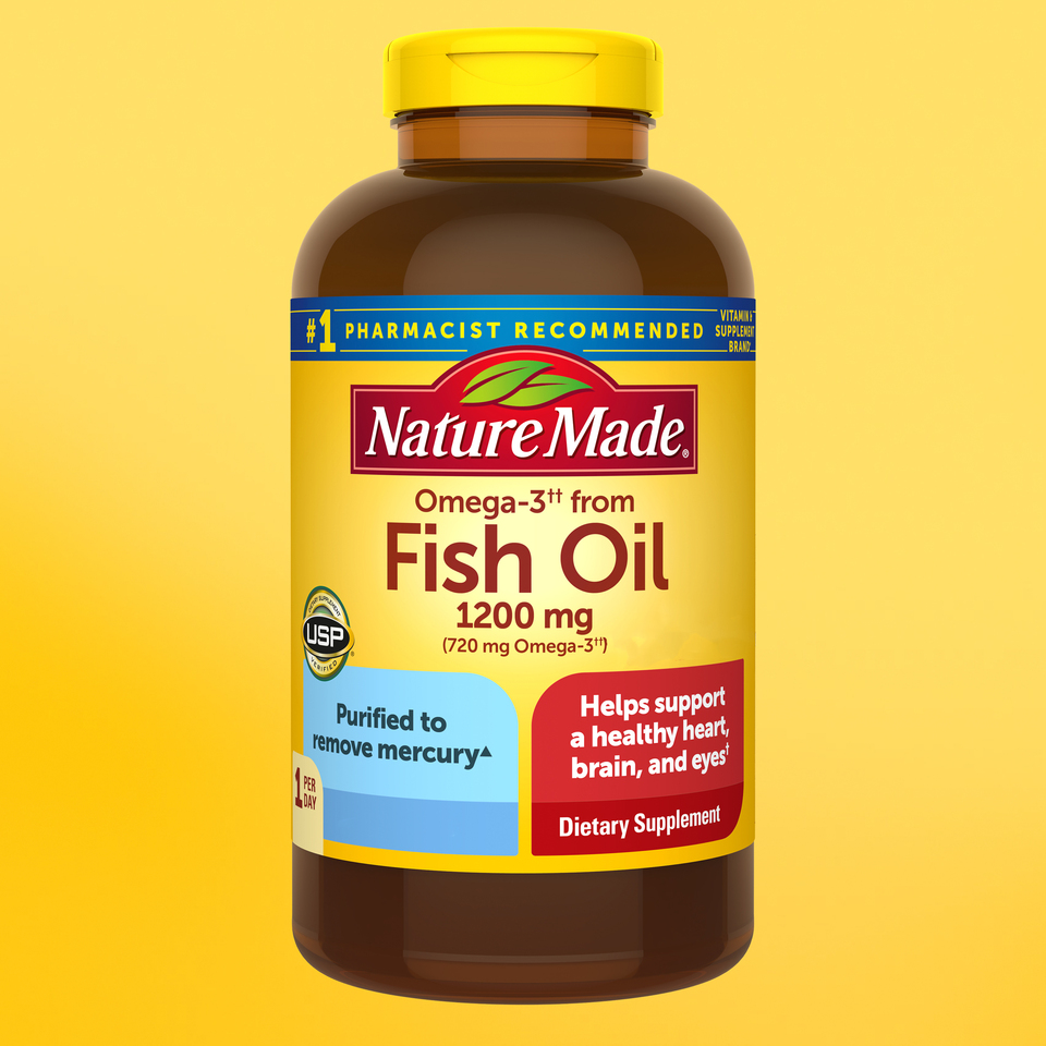 Nature Made Omega 3 Fish Oil 1200mg One Per Day Softgels Fish Oil Supplements 290 Count