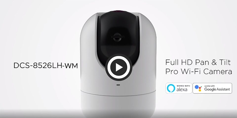 D-Link DCS-8325LH Smart Full HD Wi-Fi Camera, 1080p, Night Vision, Cloud Video Recording, AI-Based Person and Cross-Border Detection/Multi-Zone Detection, Support Alexa and Google Assistant