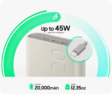 Samsung USB-C Power Bank, 45W, 20000 mAh, Beige (EB