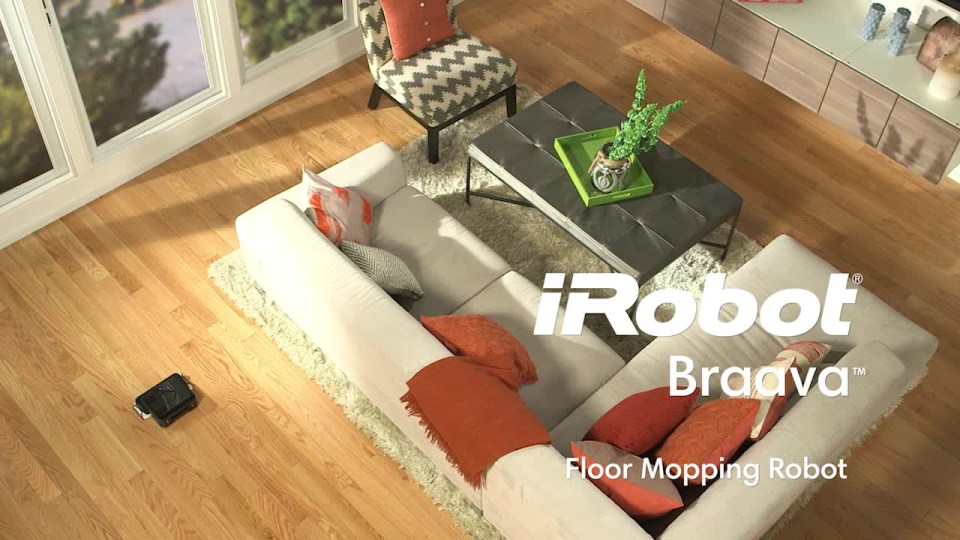 thumbnail video image 2 of iRobot Braava 380t Floor Mopping Robot, 2 of 7
