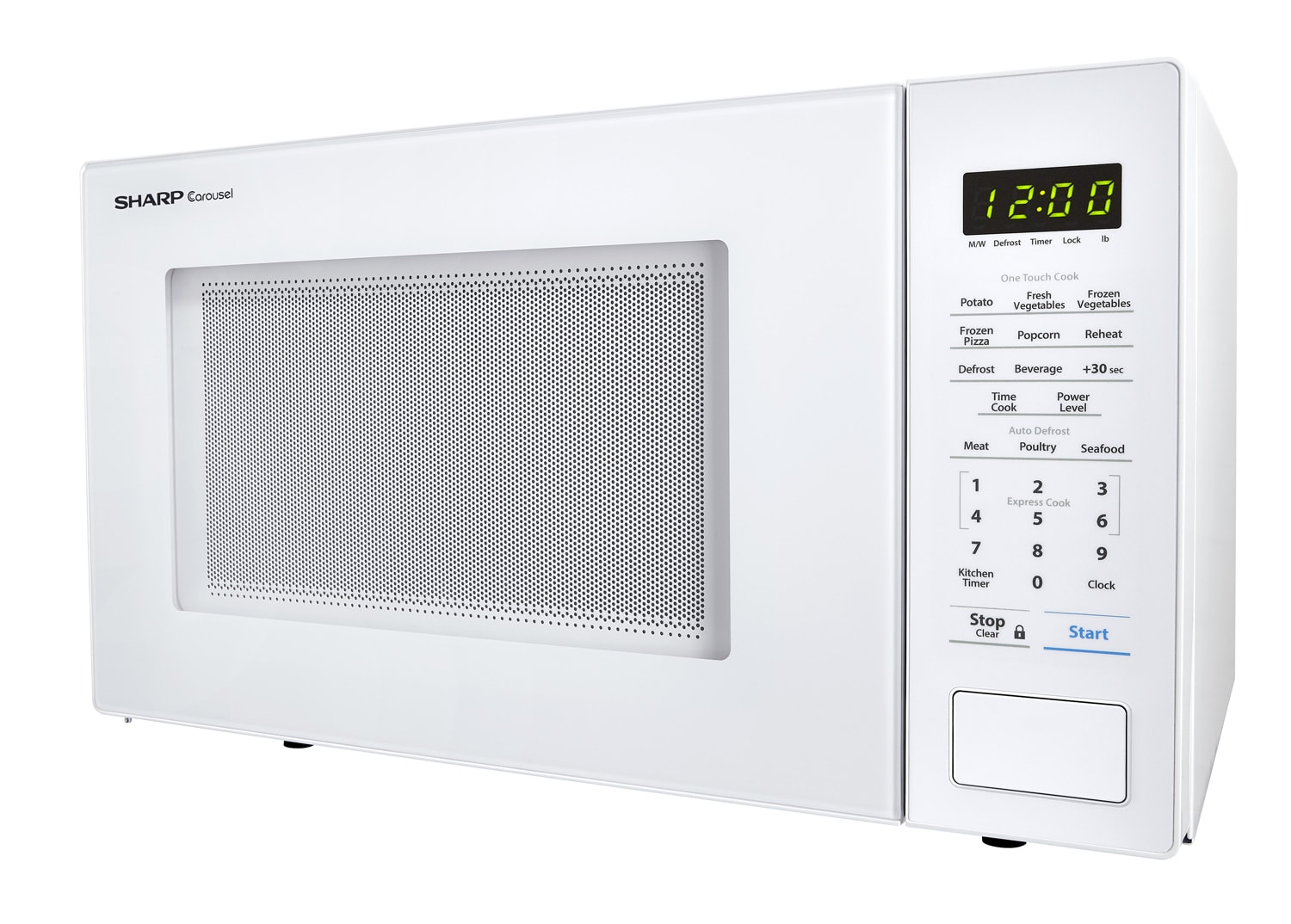 sharp white microwave oven