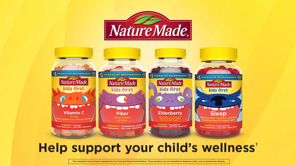 thumbnail video image 2 of Nature Made Kids First Vitamin C Gummies, Dietary Supplement for Immune Support, 110 Count, 2 of 8