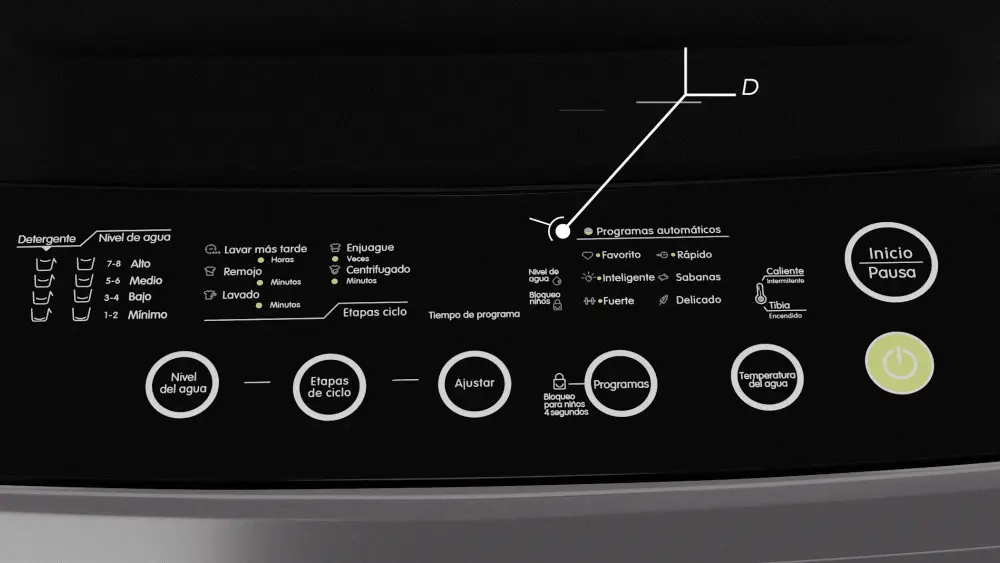 Lavadora 11 Kilogramos Haceb Panel Frontal Digital Gris