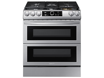 Samsung NY63T8751SS 30 Inch Slide-in Dual Fuel Smart Range with 5