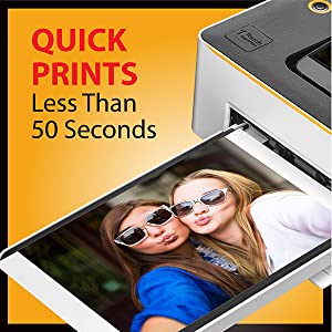 Kodak Dock Plus - Impresora fotográfica instantánea portátil de 4 x 6  pulgadas, compatible con dispositivos iOS, Android y Bluetooth, foto real a  todo