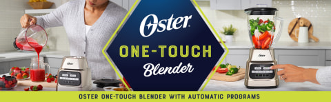 US Ship Oster One-Touch Blender with Auto-Programs and 6-Cup