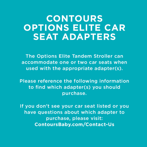 Contours options elite car seat outlet adapter