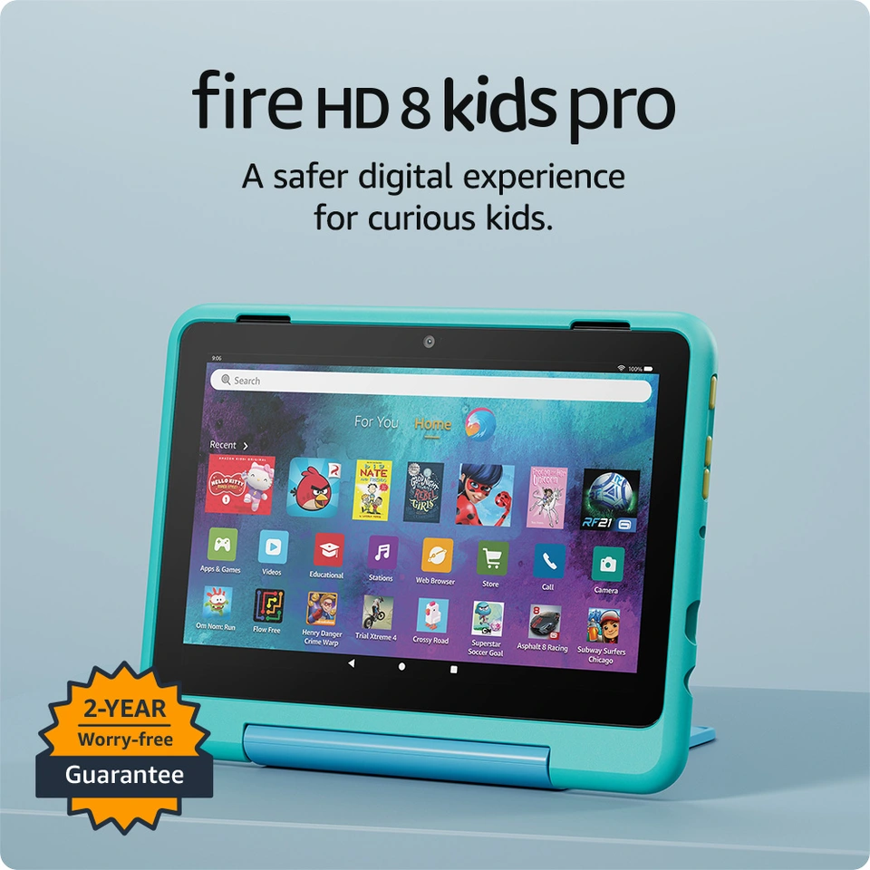 Amazon Fire HD 8 Kids Pro tablet, ages 6 12 | 3GB memory, 8